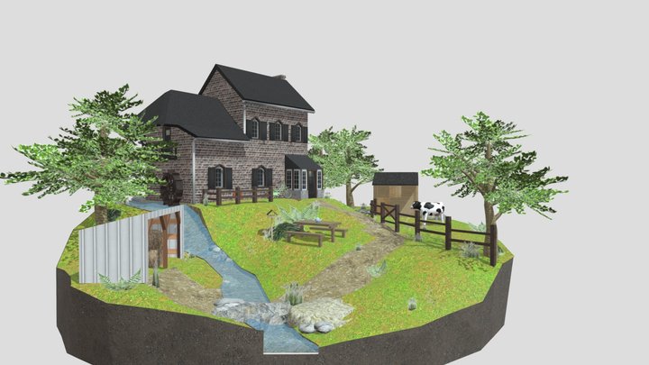 DAE Diorama - Grandma's House 3D Model