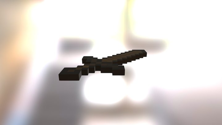 Minecraft Wooden Sword 3D Model