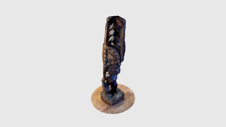 Hawaiian Wooden Sculpture 3D Model