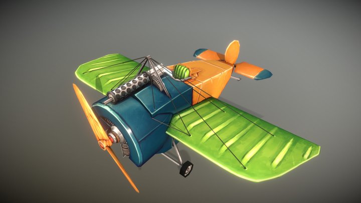 stylized Airplane 3D Model