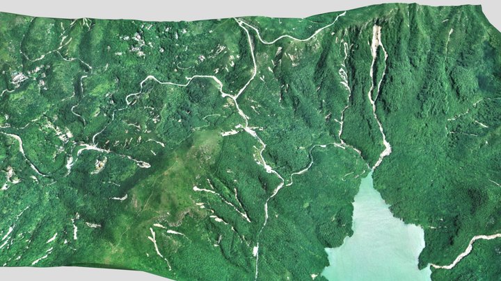 Landslide in 2008 model from LandsD Aerial image 3D Model