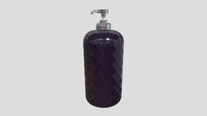 Diamond Pattern Shampoo Bottle 3D Model