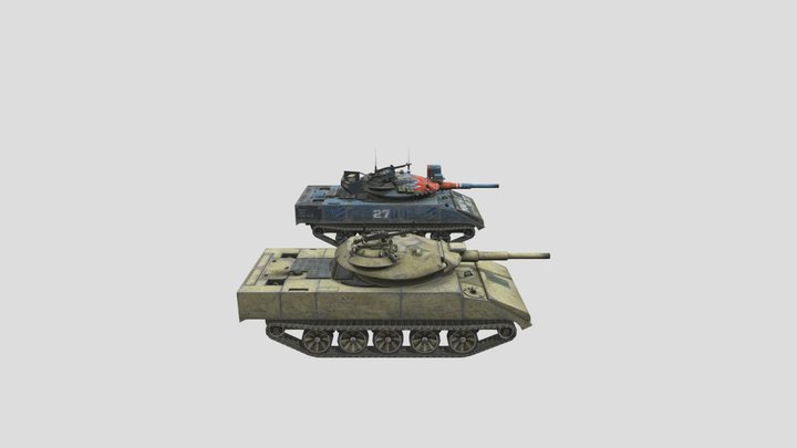XM551 Sheridan (Unused "105 mm Lightweight Gun") 3D Model