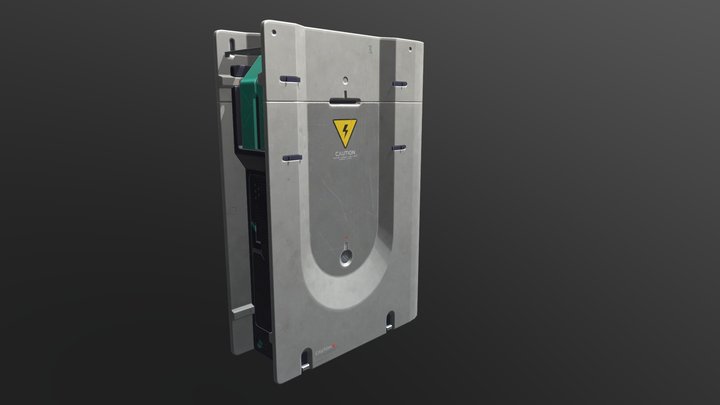Sci-Fi Server Rack 3D Model