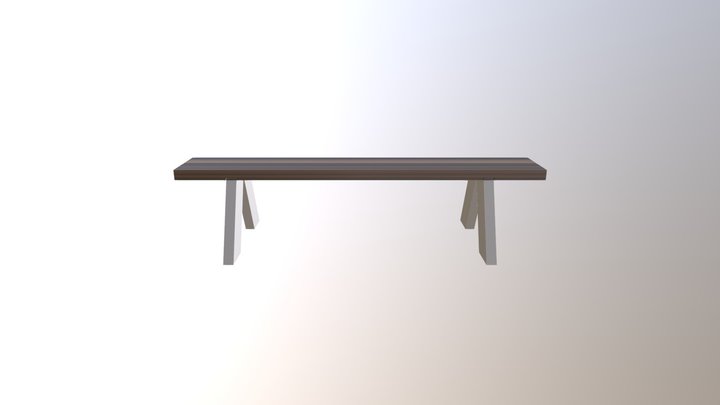 Bench with Texture 3D Model