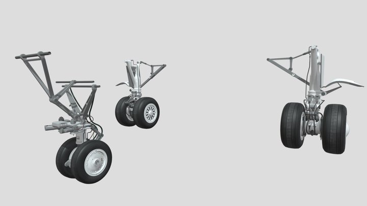 Boeing 737 Max Landing Gears 3D Model