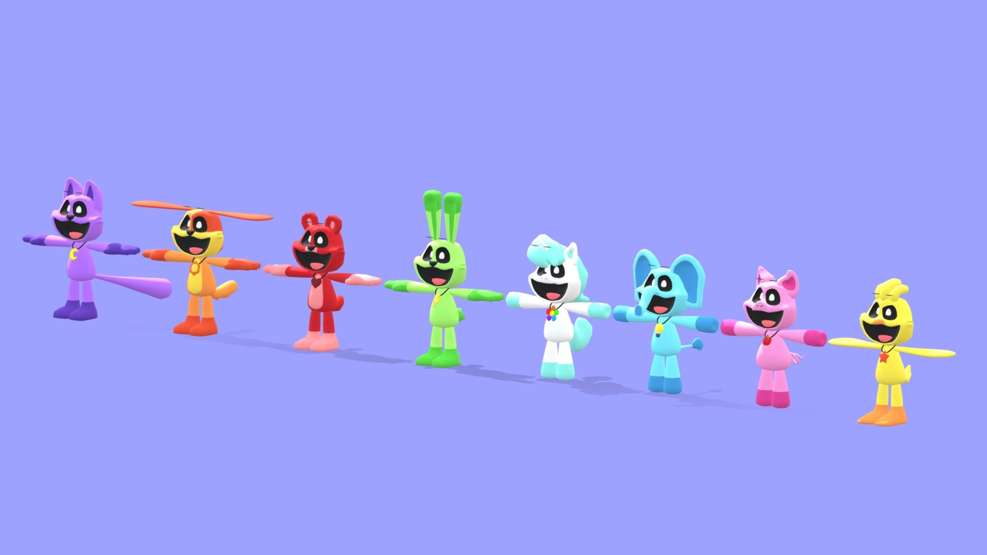 Smiling Critters [ All Characters ] - 3D model by SoftLan [a07ee0f ...