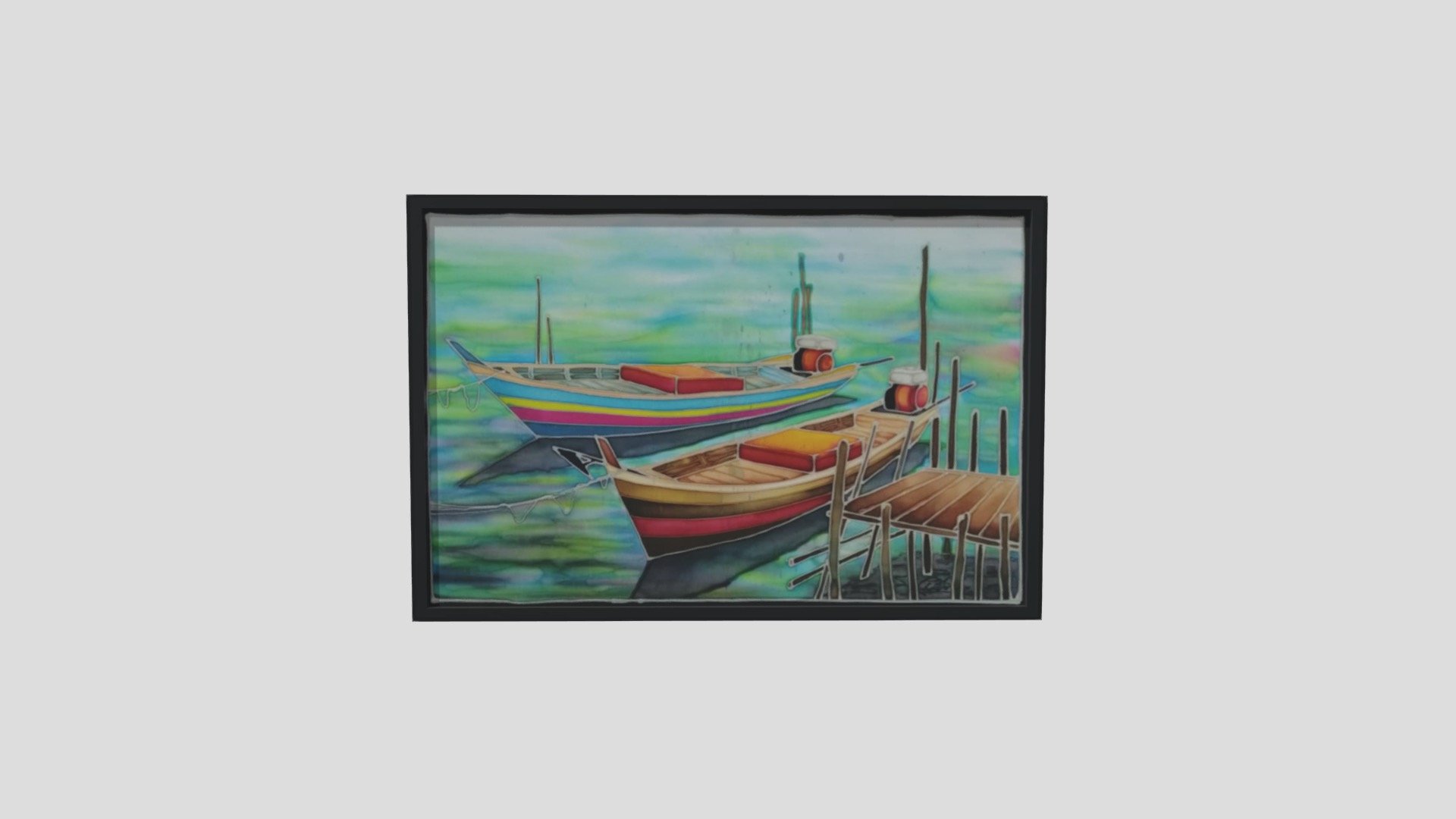 MELLIE-02 Boat Batik Painting