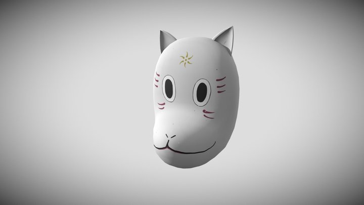 Stylized Japanese Mask 3D Model