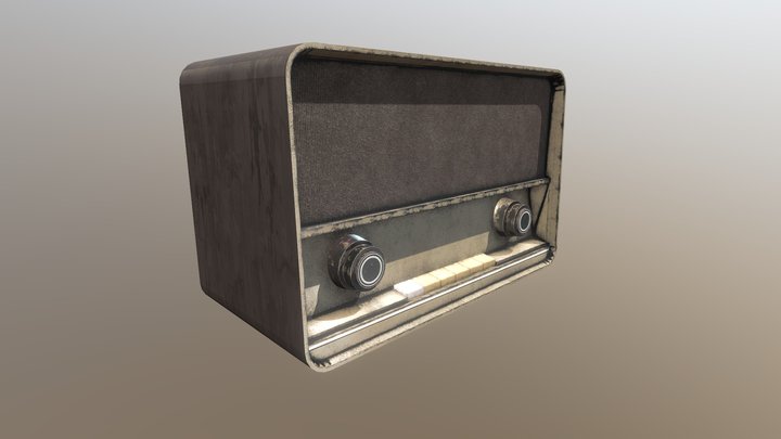 Vintage Radio 3D Model