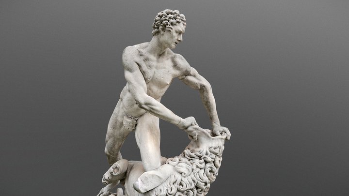 Heracles wrestling the Nemean Lion – Free 3D Model STL