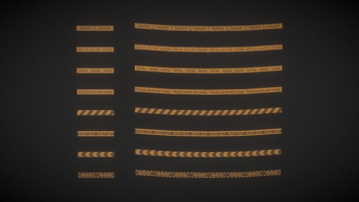Caution Tapes 3D Model