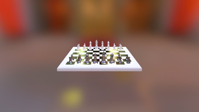 Low Poly Chess 3D Model