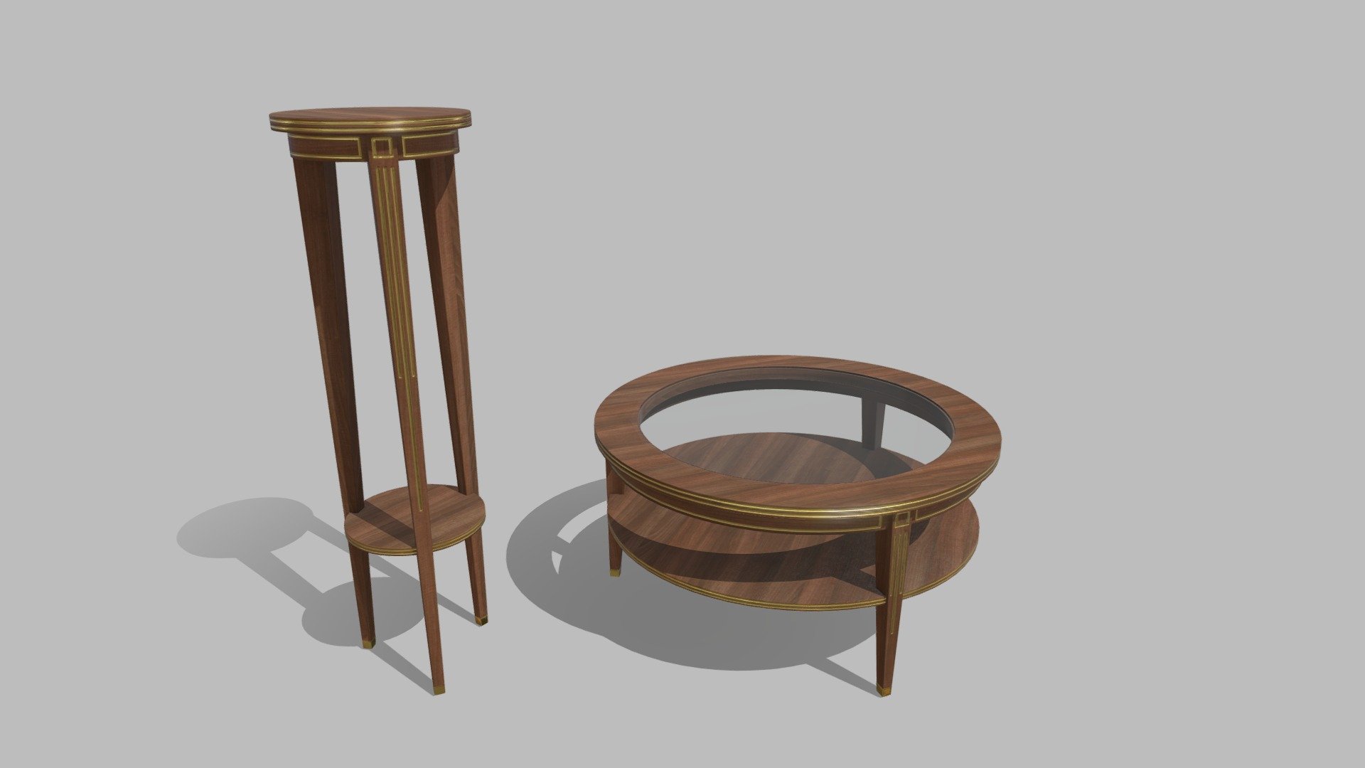 Жардиньерка и журнальный столик. Low-Poly. - Download Free 3D model by ...