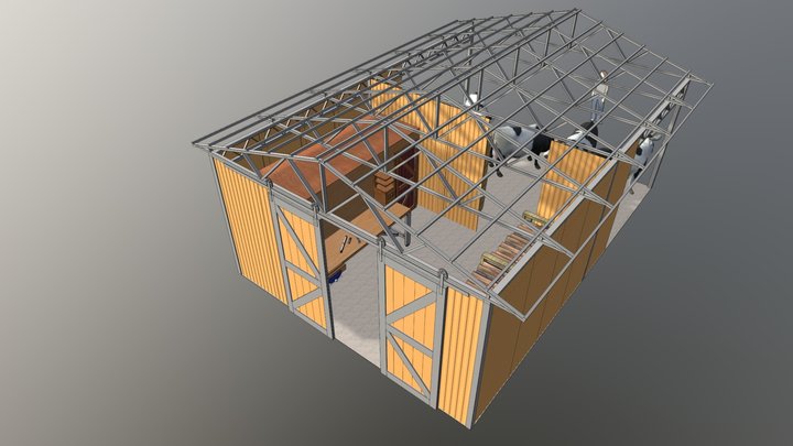 Хозблок/Сарай 3D Model