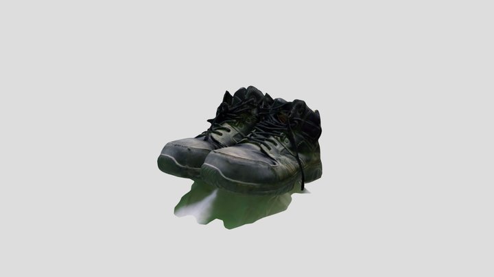 Black boots (a bit dirty) 3D Model