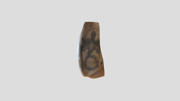Σκρίμσο (Scrimshaw), χάραξη σε δόντι φάλαινας 3D Model