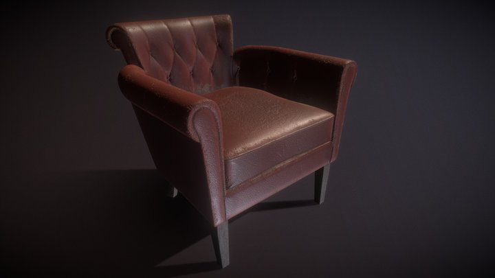 Old Chair Highpoly 3D Model