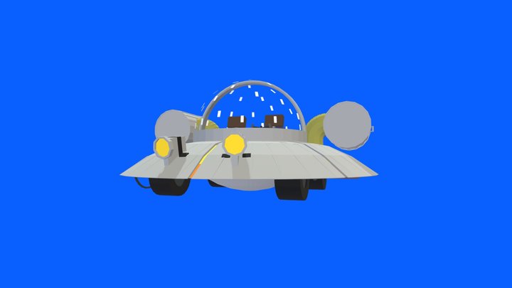 Rick and Morty's Space Cruiser 3D Model
