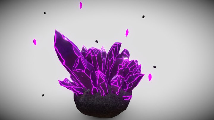 Purple Crystal 3D Model