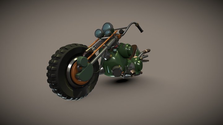 Crazy Sci-fi Motorcycle 3D Model