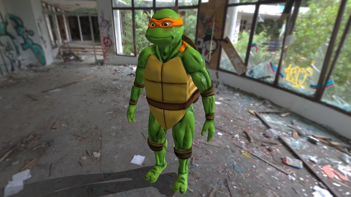 3M_Proj8_Joseph_St_Arnault_TMNT_Michelangelo 3D Model