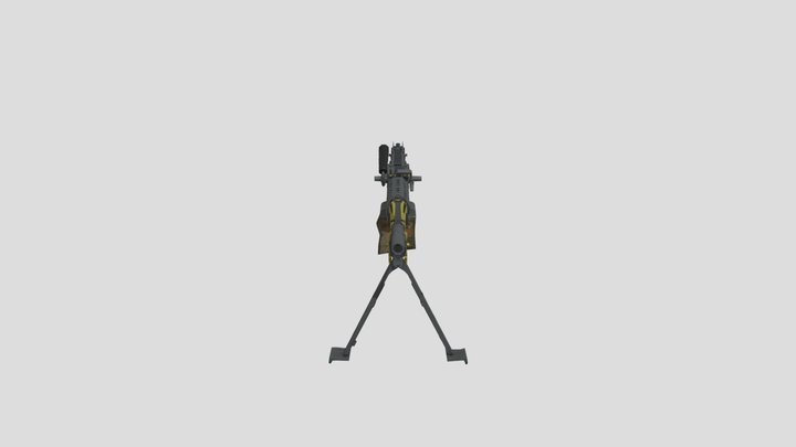 M249 SAW for Game 3D Model