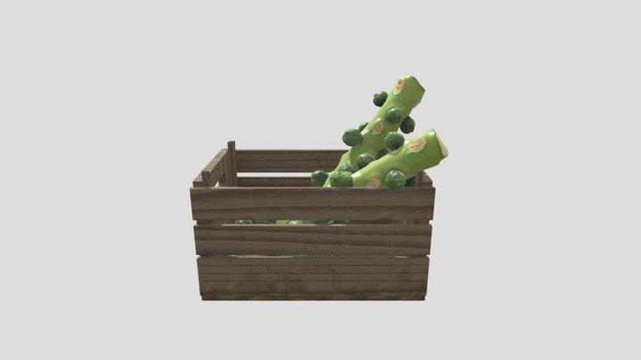 Brussel sprout crate 3D Model