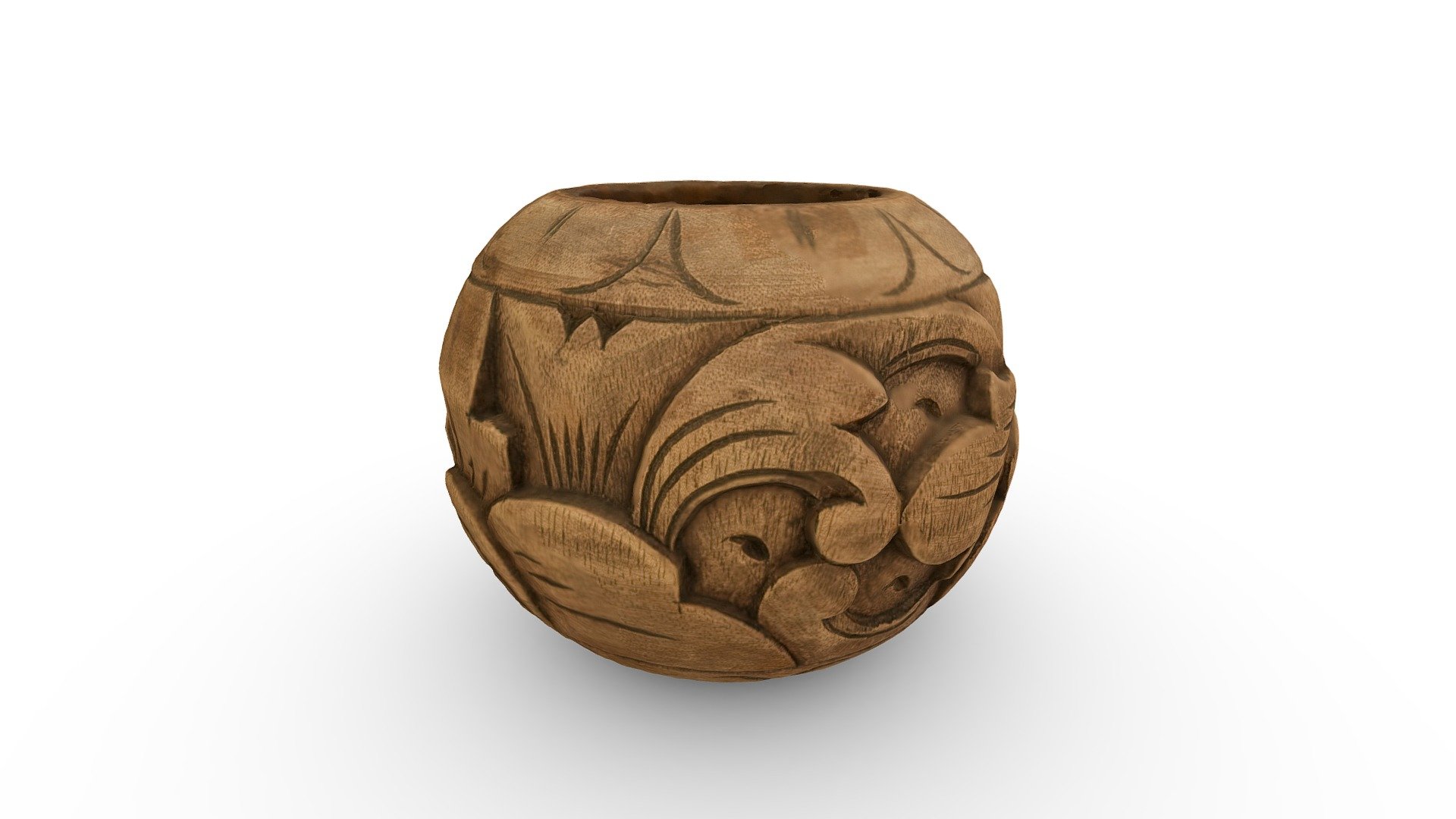 Carved Wooden Bowl
