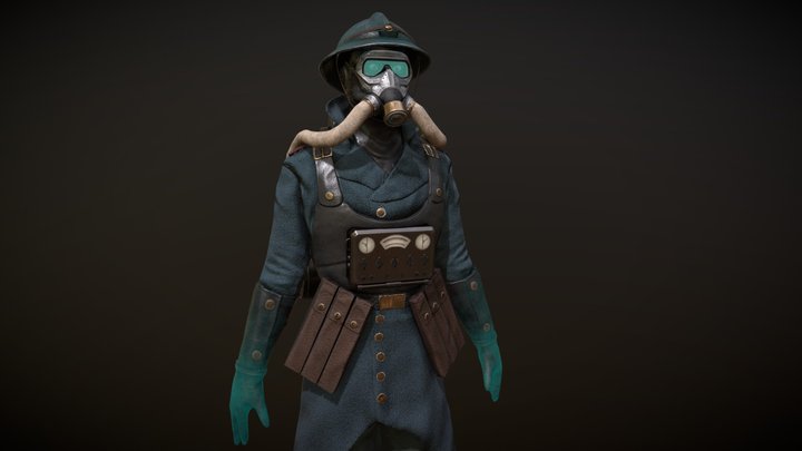 Character Model - Trench Soldier 3D Model