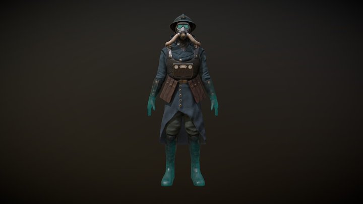 Character Model - Trench Soldier 3D Model