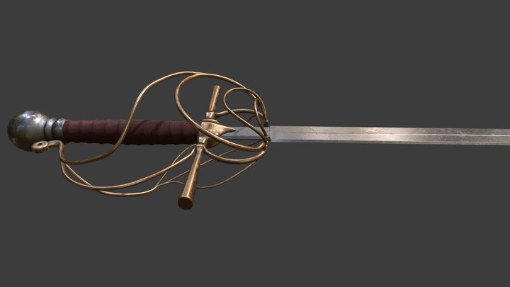 Rapier High Poly 3D Model