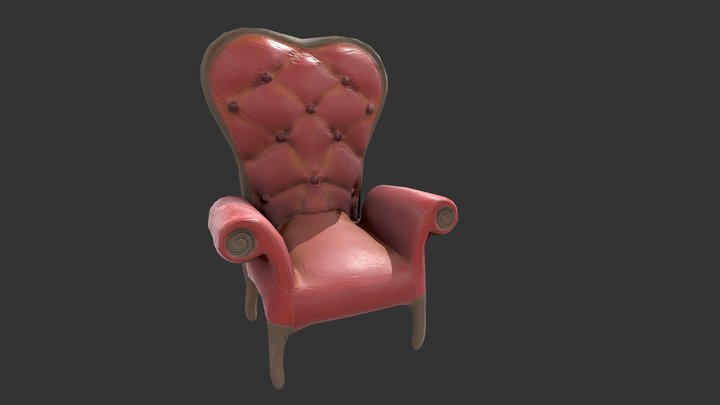 Padded Chair 3D Model