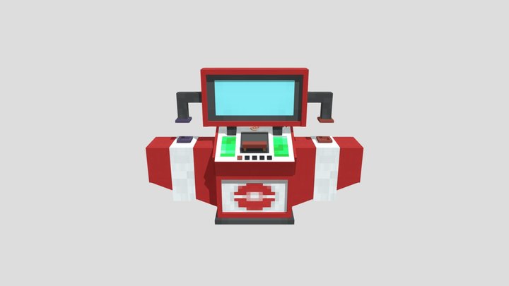 Red Trading machine 3D Model