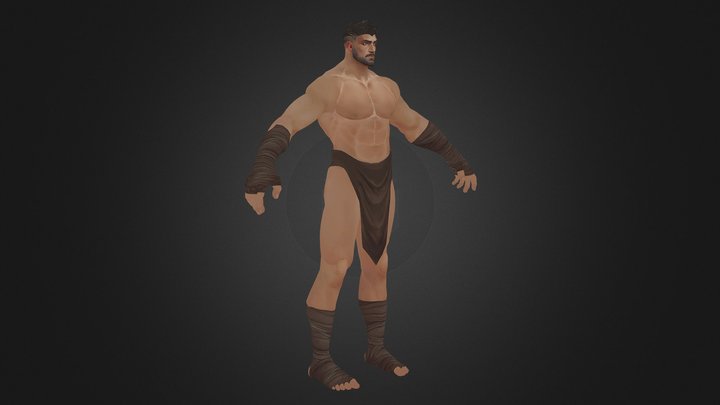 Darion - Arcane Male Barbarian 3D Model