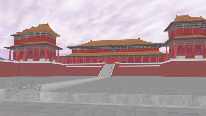 Palace Courtyard 3D Model