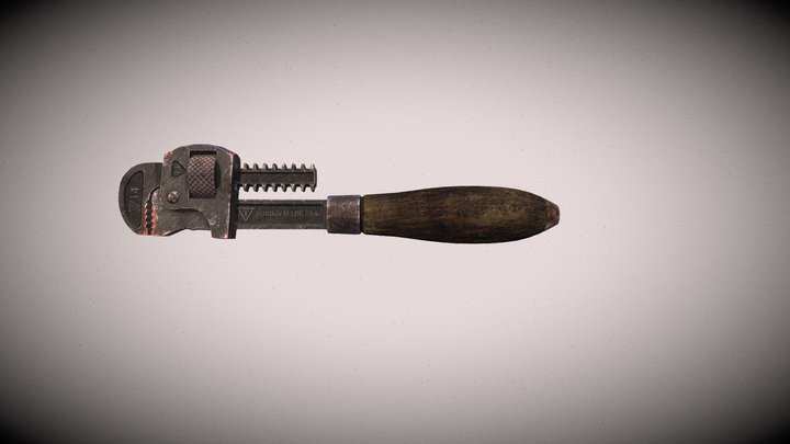 Wrench Modeling and Texturing 3D Model