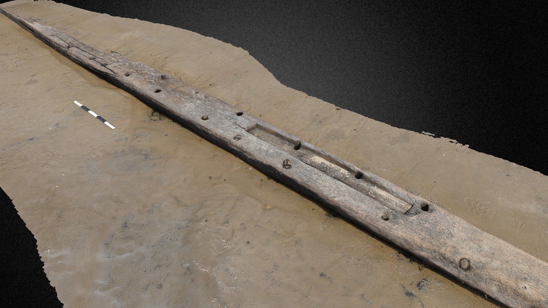 Darn o bren o long, Traeth Cynffig - 3D model by CBHC_RCAHMW [a097918 ...