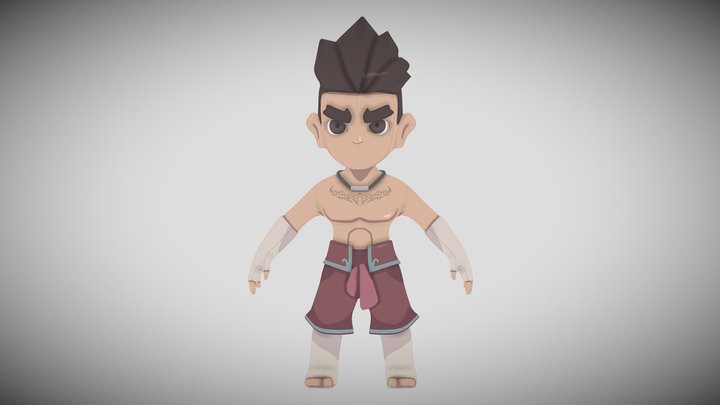 Second Anime Style Try on Blender 3D Model