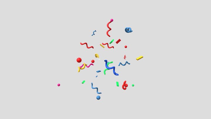 Confetti 3D Model