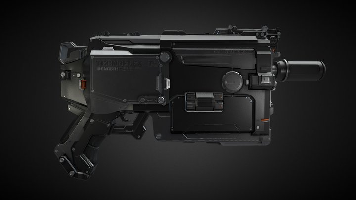 Gun Sci - Fi 3D Model