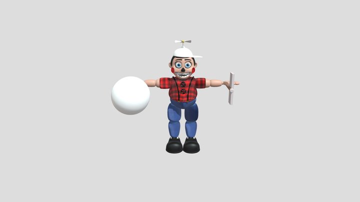 Stylized Balloon Boy 3D Model