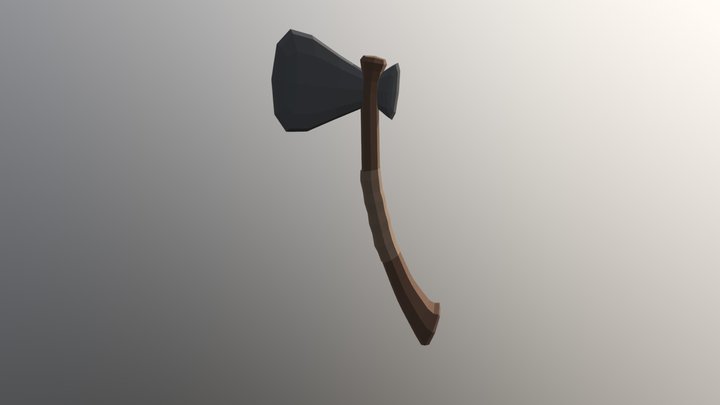 Low Poly Axe 3D Model