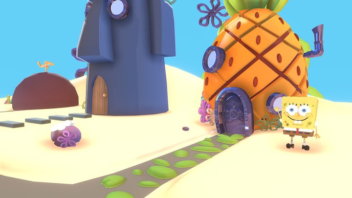 1111448017_楊凱棻_是誰住在深海的大鳳梨裡 3D Model