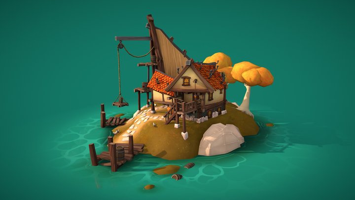 Stylized Island 3D Model