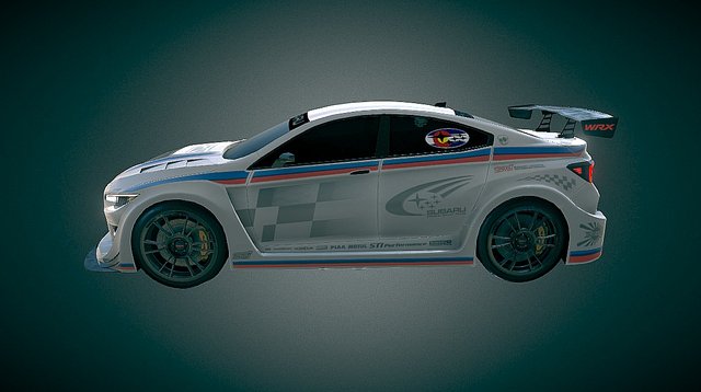 Subaru WRX Race Car 3D Model