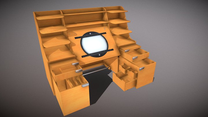 Weber style animators desk 3D Model