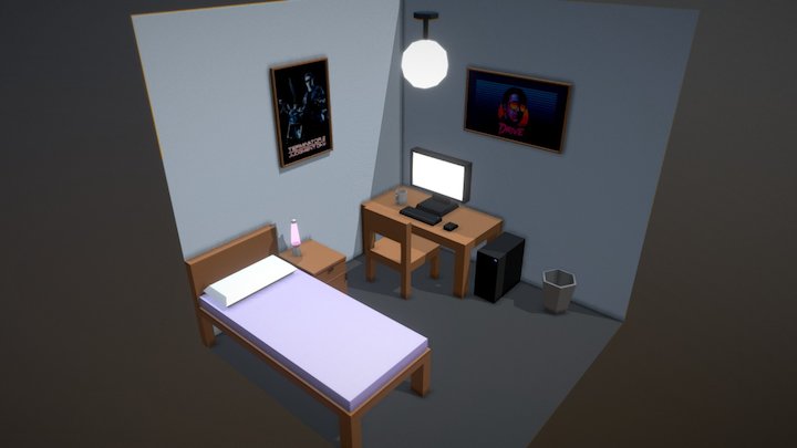 Isometric Room 3D Model