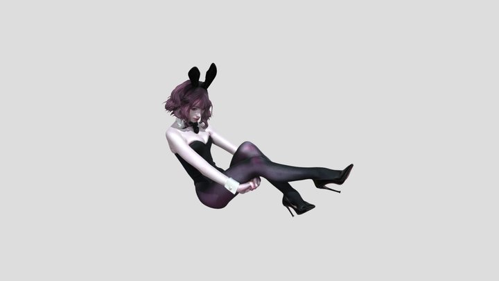 Midnight Bunny Cosplay Pose 3D Model