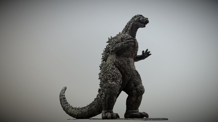 Godzilla statue photogrammetry scan 3D Model